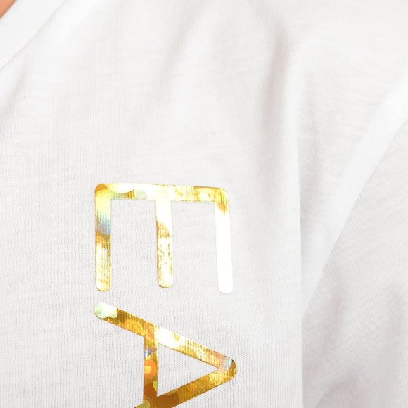 Emporio Armani EA7 Girls White Short Sleeve Logo Print T-Shirt - Picture 4 of 7